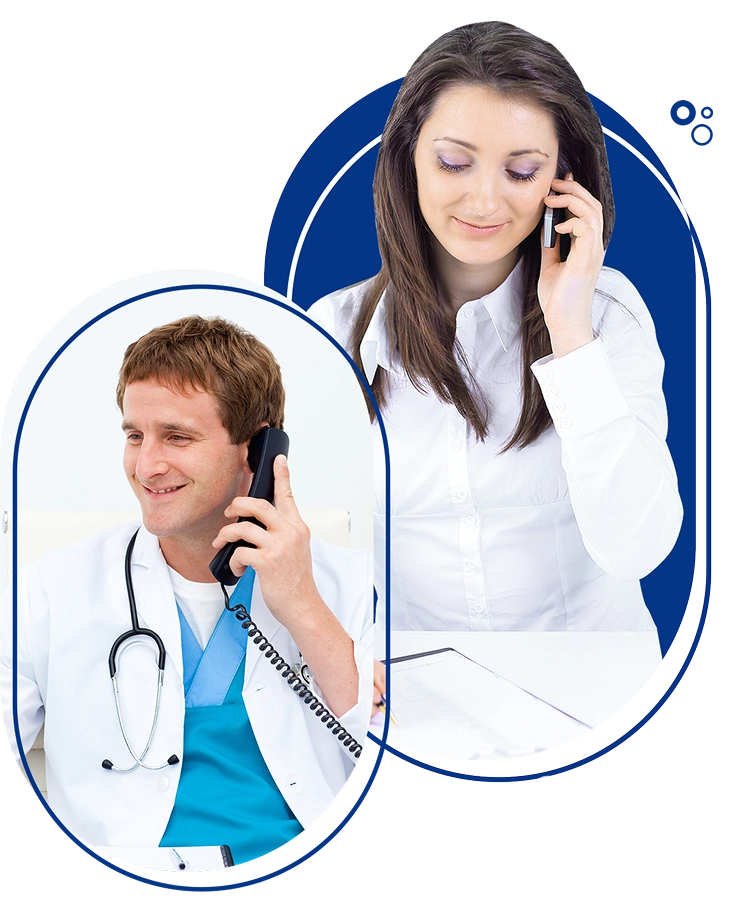 Doctor with icons